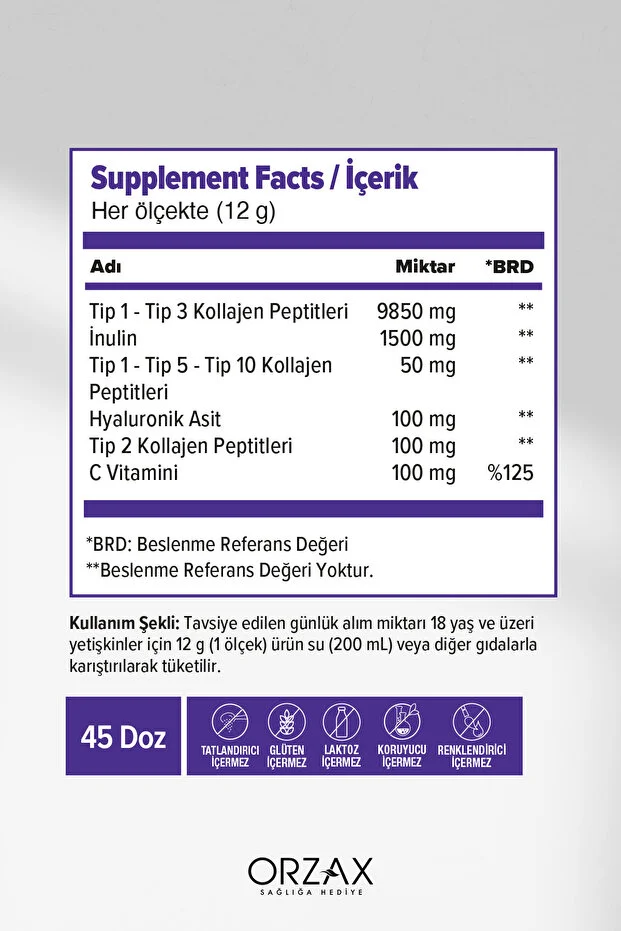The Collagen MultiBalance Tip 1/ Tip 2/ Tip 3/ Tip 5/ Tip 10 Kolajen Toz Form 540 gr The Collagen MultiBalance Tip 1/ Tip 2/ Tip 3/ Tip 5/ Tip 10 Kolajen Toz Form 540 gr